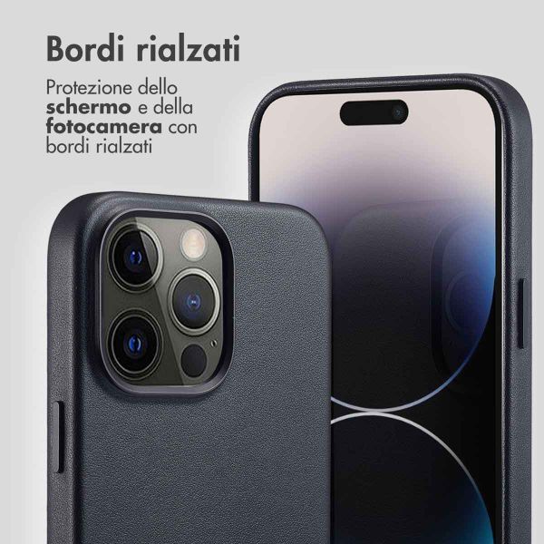 Accezz Cover in Pelle con MagSafe Apple iPhone 14 Pro Max - Onyx Black