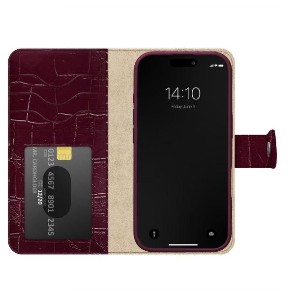 iDeal of Sweden Portafoglio Magnetico Plus Apple iPhone 17e / 16e / 15 / 14 / 13 - Fine Wine