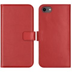 Selencia Cover a libro in vera pelle Apple iPhone SE (2022 / 2020) / 8 / 7 / 6(s) - Rosso
