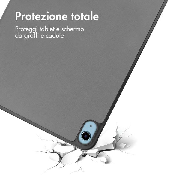 imoshion Cover a libro Trifold Apple iPad 11 (2025) 11 pollici A16 / iPad 10 (2022) 10.9 pollici - Grigio