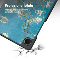 imoshion Cover Trifold Design Samsung Galaxy Tab A11 / A9 8.7 pollici - Green Plant