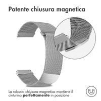 imoshion Cinturino milanese magnetico  - Attacco universale 20 mm - Taglia M - Argento