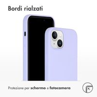 Accezz Cover in silicone liquido con MagSafe Apple iPhone 15 - Viola