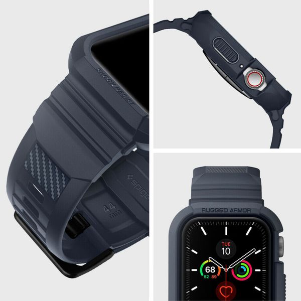 Spigen Cover Rugged Armor™ Pro Apple Watch 44 mm / 45 mm - Blu scuro