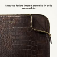 Selencia Cover per laptop Croco 11 pollici - Choco Brown