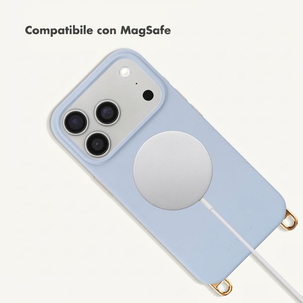 Selencia Rivièra MagSafe Backcover met afneembare haakjes Apple iPhone 17 Pro Max - Powder Blue
