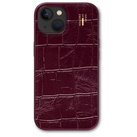 iDeal of Sweden Cover posteriore in pelle vegana MagSafe Apple iPhone 13 / 13 Pro / 14 / 16e - Fine Wine Croco