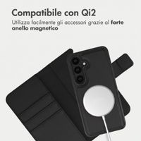 imoshion Cover a libro di lusso 2-in-1 rimovibile Samsung Galaxy S25 - Nero