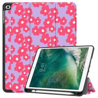 imoshion Cover Trifold Design Apple iPad 6 (2018) 9.7 pollici / iPad 5 (2017) 9.7 pollici / Air 2 (2014)/Air 1 (2013) - Dusty Rose Blossom