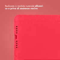 imoshion Cover Antishoc Speciale Bambini con Manico iPad 10.2 (2019 / 2020 / 2021) - Rosso