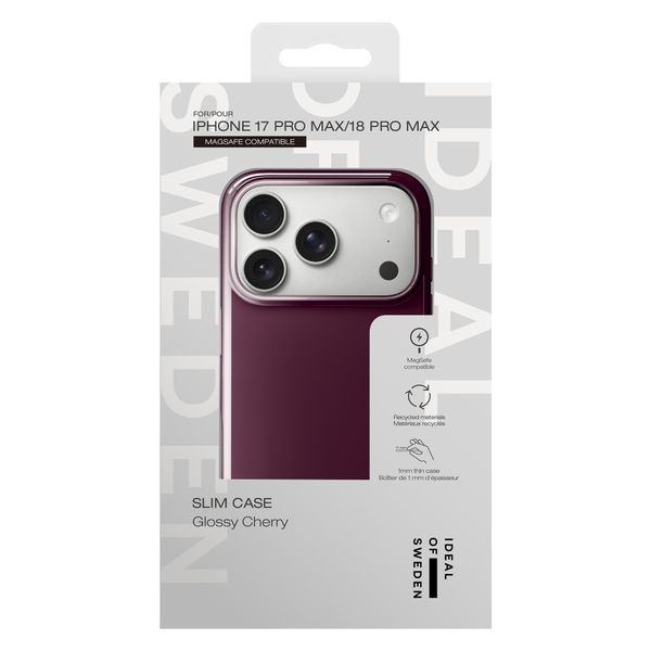 iDeal of Sweden Cover sottile MagSafe Apple iPhone 18 Pro Max / 17 Pro Max - Glossy Cherry