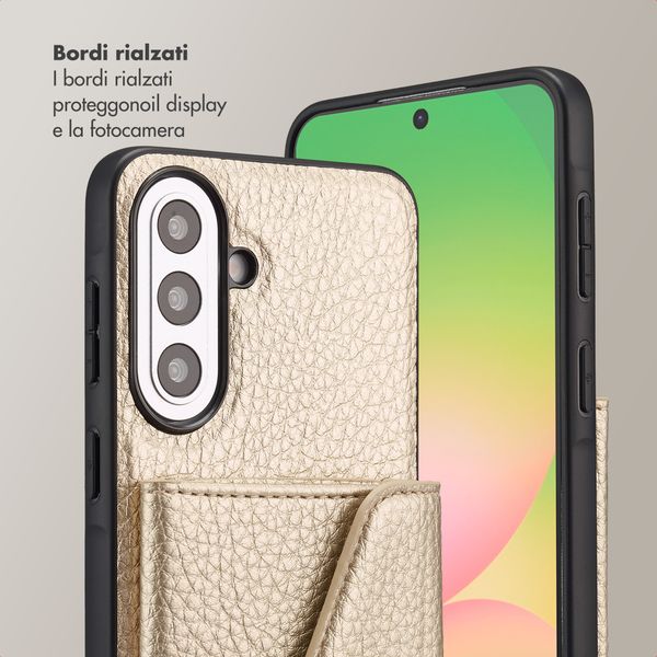 Selencia Cover per telefono Sera con cordino e portacarte a busta Samsung Galaxy A57 (5G) - Champagne