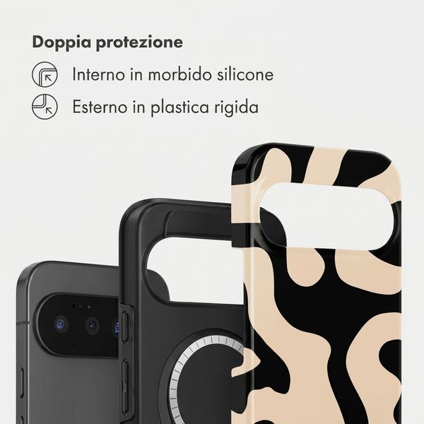 Selencia Cover posteriore Vivid con MagSafe Google Pixel 11 Pro - Art Wave Black