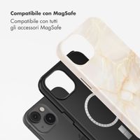 Selencia Cover posteriore Vivid con MagSafe Apple iPhone 14 - Golden Beige Marble