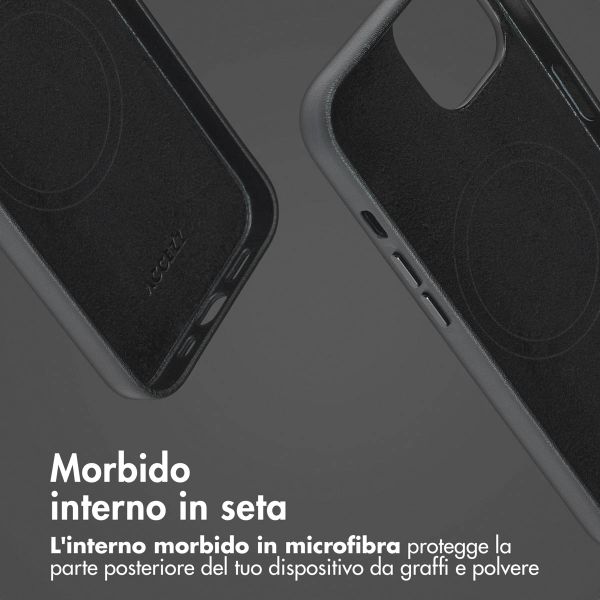 Accezz Cover in pelle 2 in 1 con MagSafe Apple iPhone 14 - Onyx Black