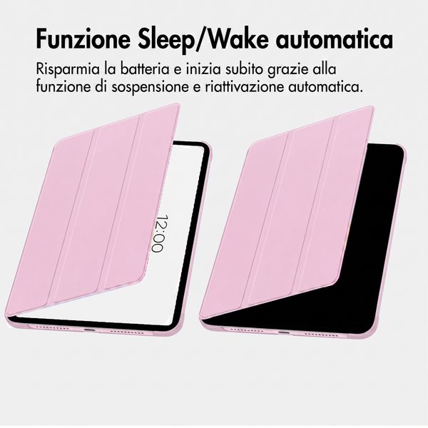 imoshion Cover a libro Trifold Apple iPad 11 (2025) 11 pollici A16 / iPad 10 (2022) 10.9 pollici - Rosa