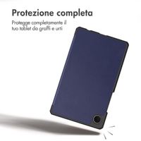 imoshion Cover a libro Trifold Samsung Galaxy Tab A11 / A9 8.7 pollici - Blu scuro