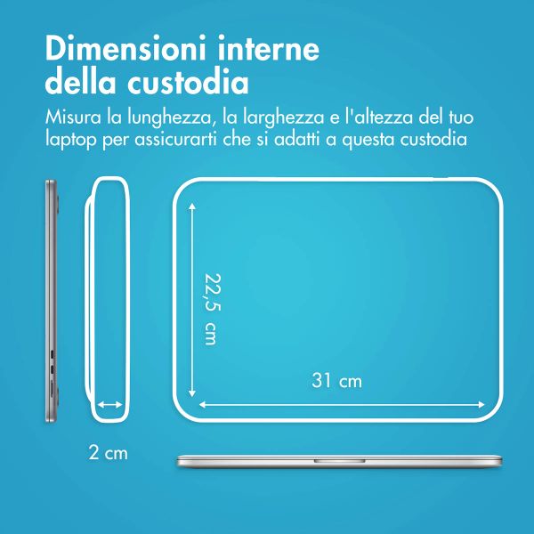 imoshion Cover per laptop 13 pollici - Laptopsleeve con tasca - Black