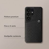 Selencia Cover posteriore Riva con portacarte Samsung Galaxy S26 Ultra - Nero