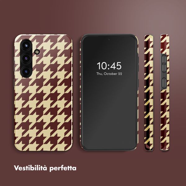 Selencia Cover posteriore Vivid con MagSafe Samsung Galaxy S25 - Pied-de-Poule