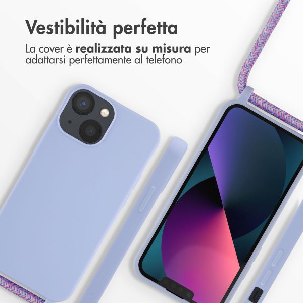 imoshion Cover in Silicone con Cordino Apple iPhone 13 Mini - Viola