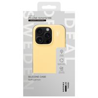 iDeal of Sweden Cover in silicone con MagSafe Apple iPhone 17e / 16e / 15 / 14 / 13 - Soft Lemon