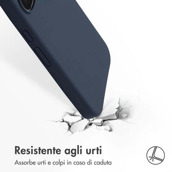 Accezz Cover Posteriore in Silicone Liquido Google Pixel 11 / 11 Pro / 10 / 10 Pro - Blu scuro