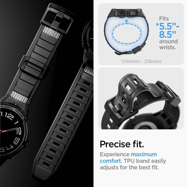 Spigen Cover Rugged Armor™ Pro Samsung Galaxy Watch 6 Classic - 47 mm - Nero