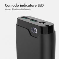 imoshion Powerbank da 20.000 mAh - Caricabatterie rapido da 22,5 W - USB-C / USB-A - Nero