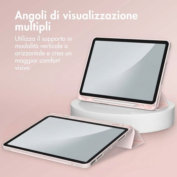 Accezz Cover a libro in silicone Smart Apple iPad Air 11 pollici (2026) M4 / (2025) M3 / (2024) M2 / Air 5 (2022) / Air 4 (2020) - Rosa
