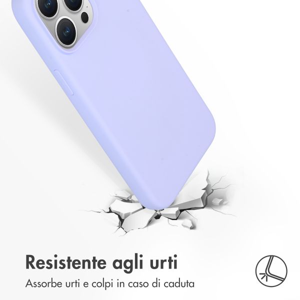 Accezz Cover in silicone liquido con MagSafe Apple iPhone 15 Pro Max - Viola