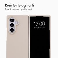 Accezz Cover in silicone liquido con MagSafe Samsung Galaxy Z Fold 8 Ultra - Stone