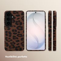Selencia Cover Sabi Stampa pantera con MagSafe Samsung Galaxy S26 - Mocha Brown