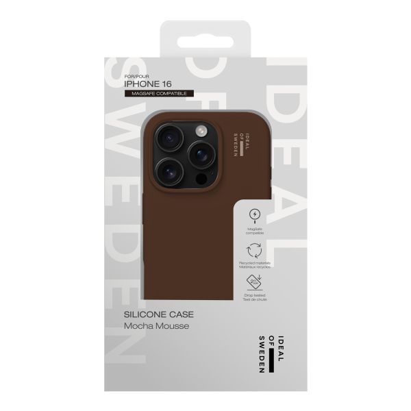 iDeal of Sweden Cover in silicone con MagSafe Apple iPhone 16 - Mocha Mousse
