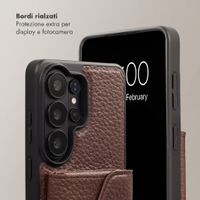 Selencia Cover per telefono Sera con cordino e portacarte a busta Samsung Galaxy S26 Ultra - Chocolate Brown