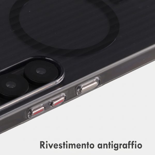 Accezz Cover Lite con MagSafe | Fluted | Samsung Galaxy S25 Ultra - Nero