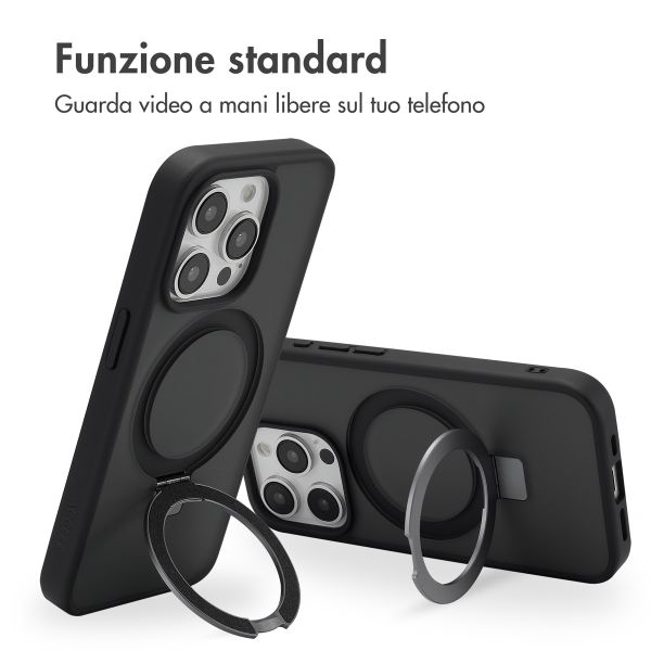 Accezz Cover con anello e supporto con MagSafe Apple iPhone 15 Pro - Nero