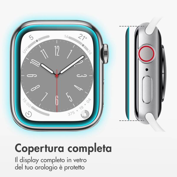 Accezz 2x pellicola protettiva con applicatore Apple Watch Series 7-9 - 41 mm