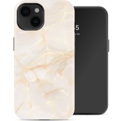 Selencia Cover Posteriore Vivid Apple iPhone 14 - Golden Beige Marble