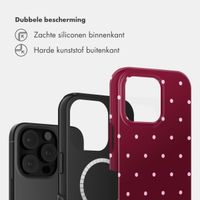 Selencia Vivid Backcover met MagSafe Apple iPhone 16 Pro Max - Happy Dots Burgundy