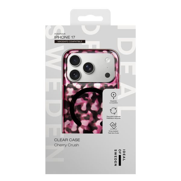 iDeal of Sweden Cover Trasparente con MagSafe Apple iPhone 17 - Cherry Crush
