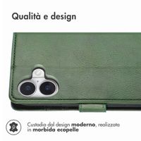 imoshion Cover a libro di Lusso Apple iPhone 16 - Verde