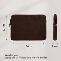 Selencia Cover laptop teddy 13-14 pollici - Choco Brown