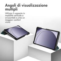 imoshion Cover a libro Trifold Samsung Galaxy Tab A11 / A9 8.7 pollici - Verde scuro