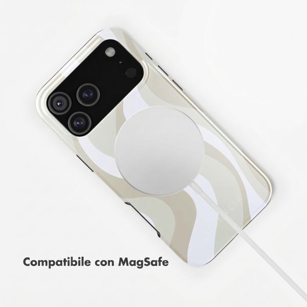 Selencia Cover posteriore Vivid con MagSafe Apple iPhone 18 Pro / 17 Pro - Desert Waves Beige