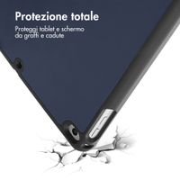 imoshion Cover a libro Trifold Apple iPad 6 (2018) 9.7 pollici / iPad 5 (2017) 9.7 pollici / Air 2 (2014)/Air 1 (2013) - Blu scuro