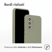 Accezz Cover Posteriore in Silicone Liquido Samsung Galaxy A27 (5G) - Cooper Green