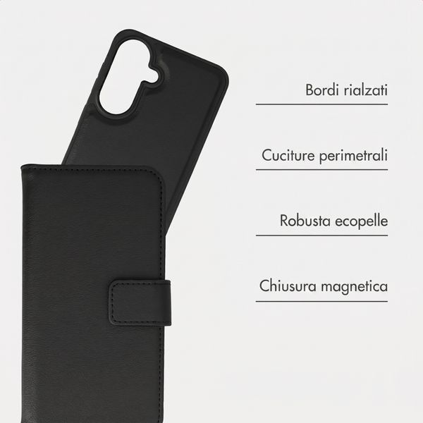 imoshion Cover a libro di lusso 2-in-1 rimovibile Samsung Galaxy A57 (5G) - Nero