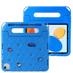 imoshion Cover per tablet a prova di bambino con bambole rimovibili Apple iPad 11 (2025) 11 pollici A16 / iPad 10 (2022) 10.9 pollici - Blu