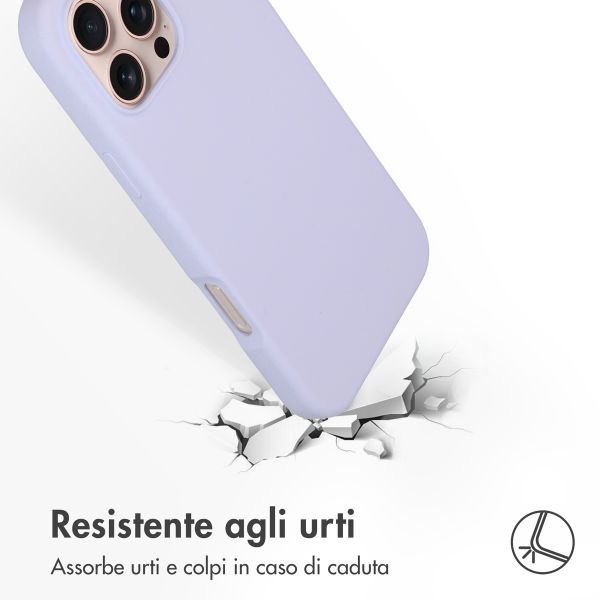 Accezz Cover in silicone liquido con MagSafe Apple iPhone 16 Pro Max - Viola